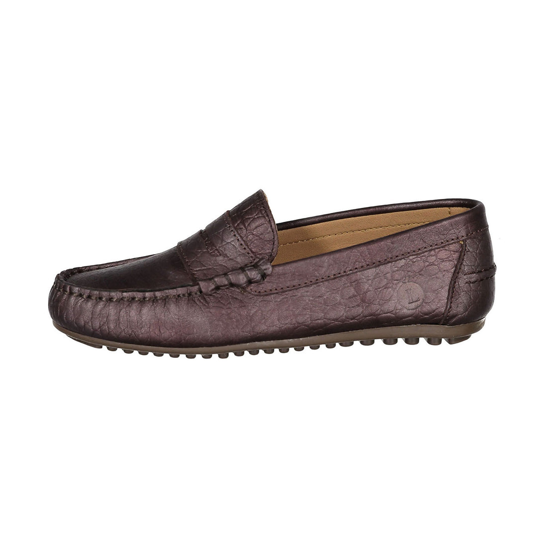 Ladida Shoes Dark Plum Croc Penny Loafer