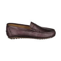 Ladida Shoes Dark Plum Croc Penny Loafer