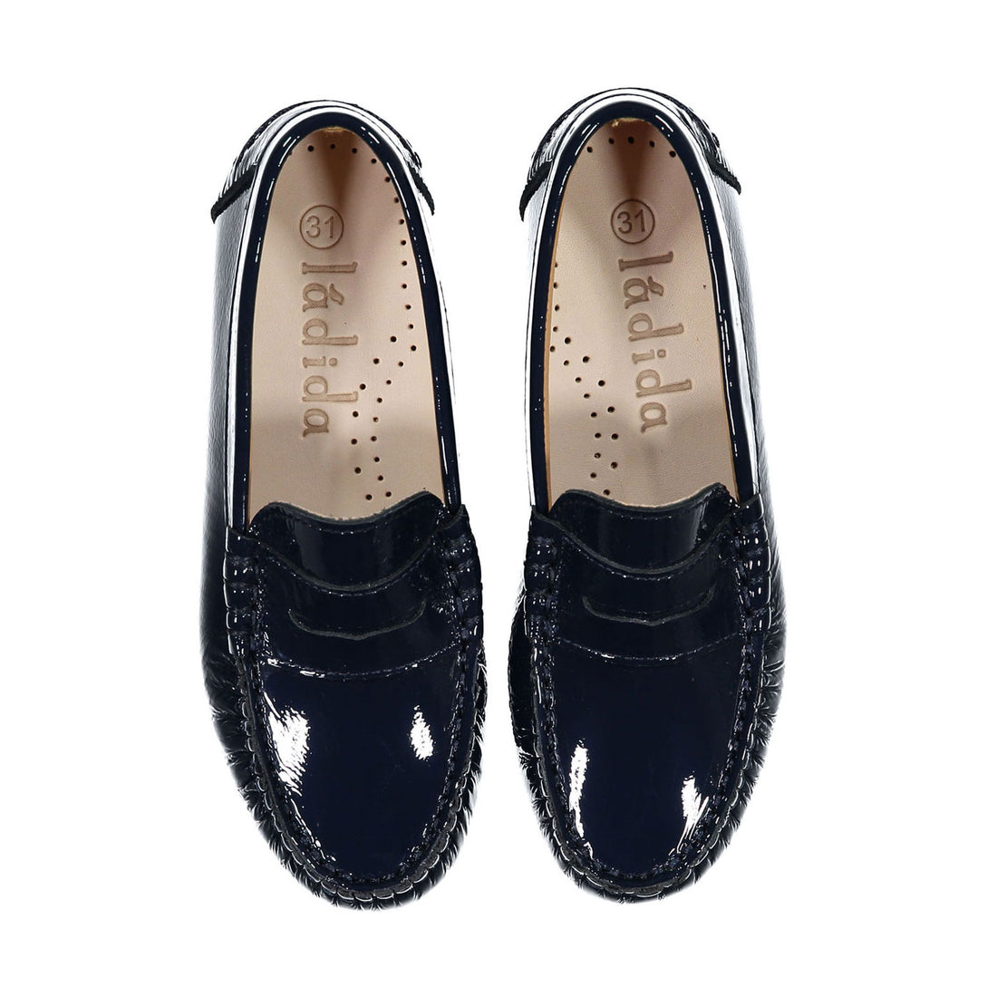 Ladida Shoes Navy Patent Penny Loafer