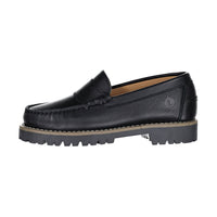 Ladida Shoes Black Leather Chunky Loafers