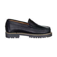 Ladida Shoes Black Leather Chunky Loafers
