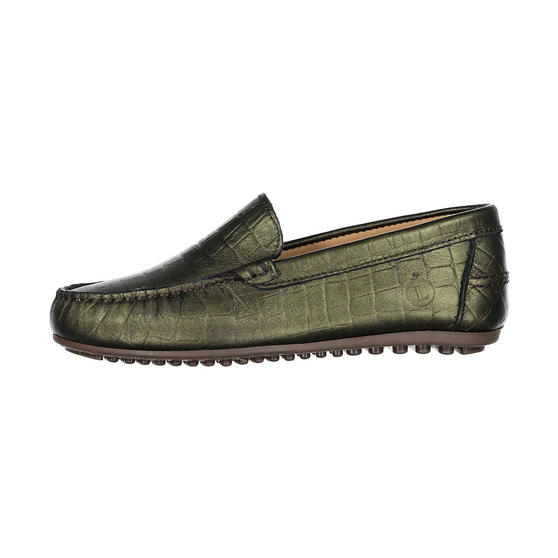 Ladida Shoes Khaki Green Croc Loafer