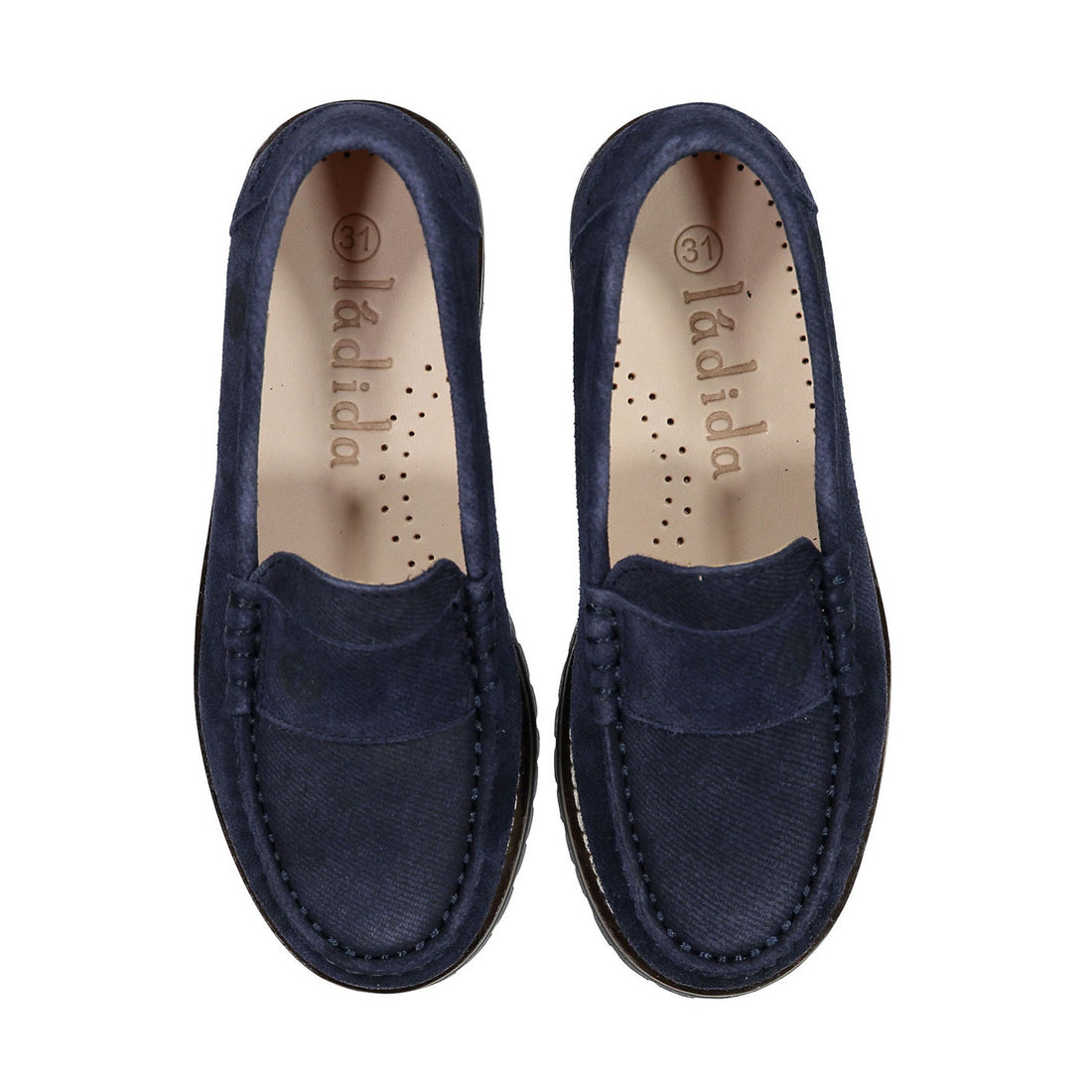 Ladida Shoes Deep Blue Suede Chunky Loafers