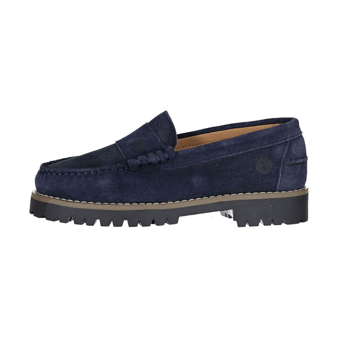 Ladida Shoes Deep Blue Suede Chunky Loafers
