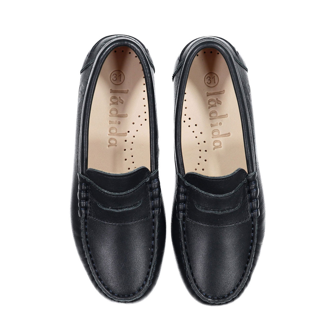 Ladida Shoes Deep Navy Leather Penny Loafer