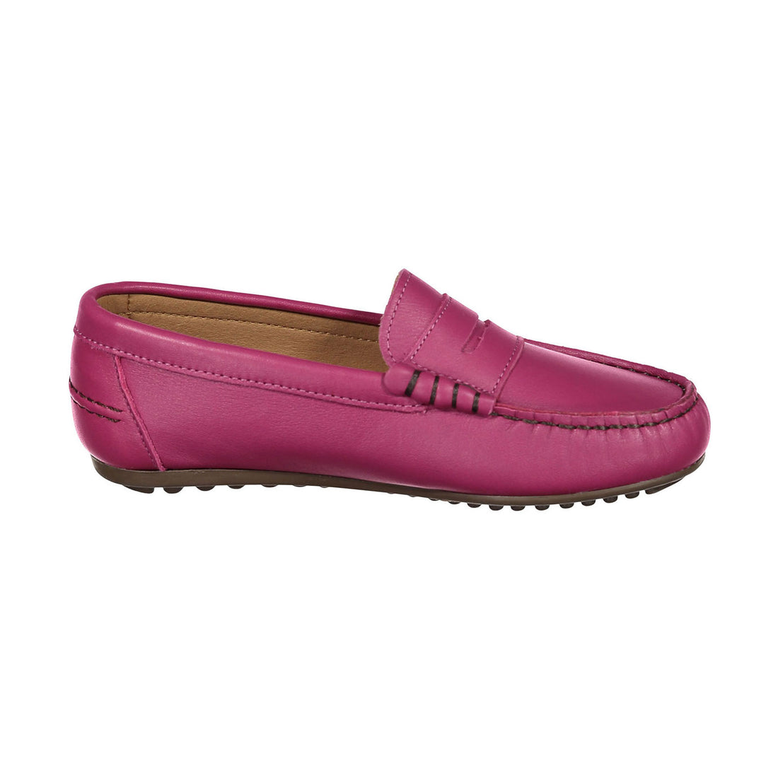 Ladida Shoes Fuchsia Leather Penny Loafer