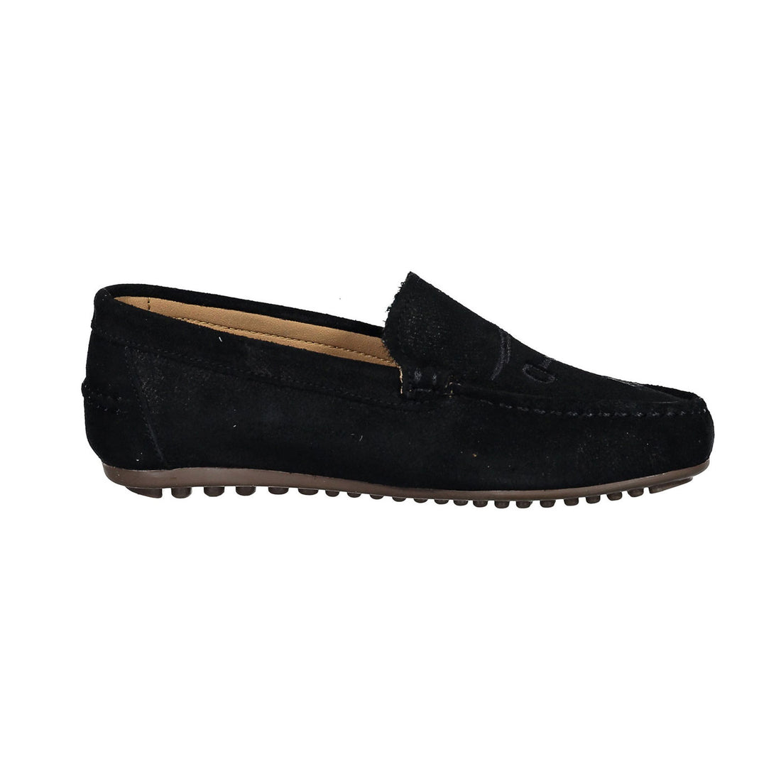 Ladida Shoes Black Suede Buckled Embroidered Loafers