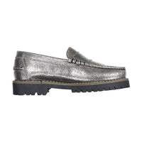 Ladida Shoes Silver Metallic Chunky Loafers