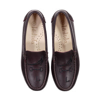 Ladida Shoes Raspberry Buckled Embroidered Loafers