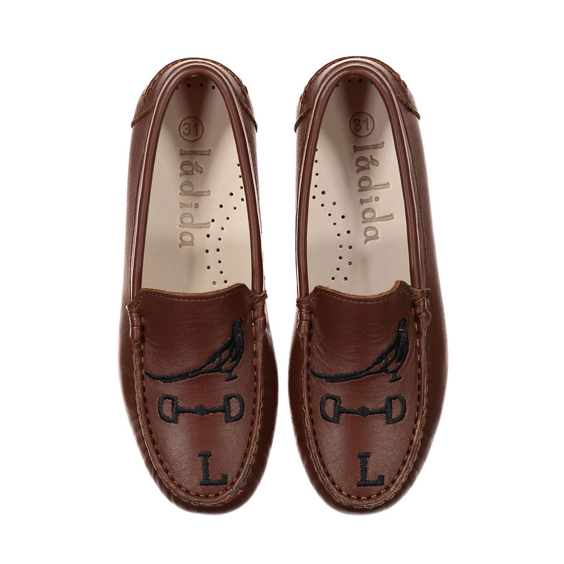 Ladida Shoes Luggage Buckled Embroidered Loafers