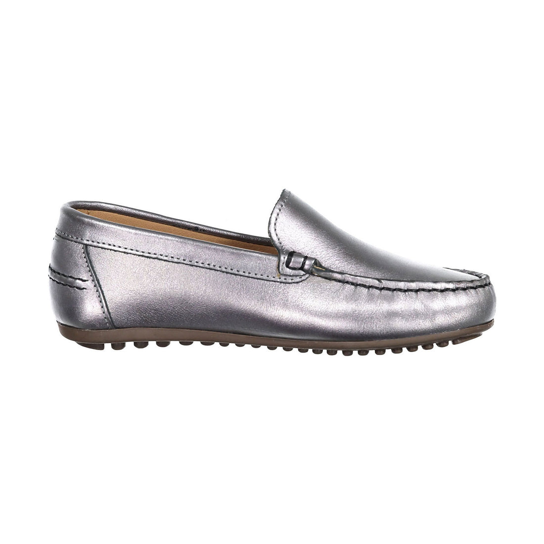 Ladida Shoes Silver Metallic Leather Loafer