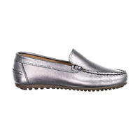 Ladida Shoes Silver Metallic Leather Loafer