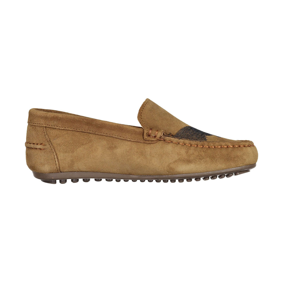 Ladida Shoes Camel Suede Dog Embroidered Loafer