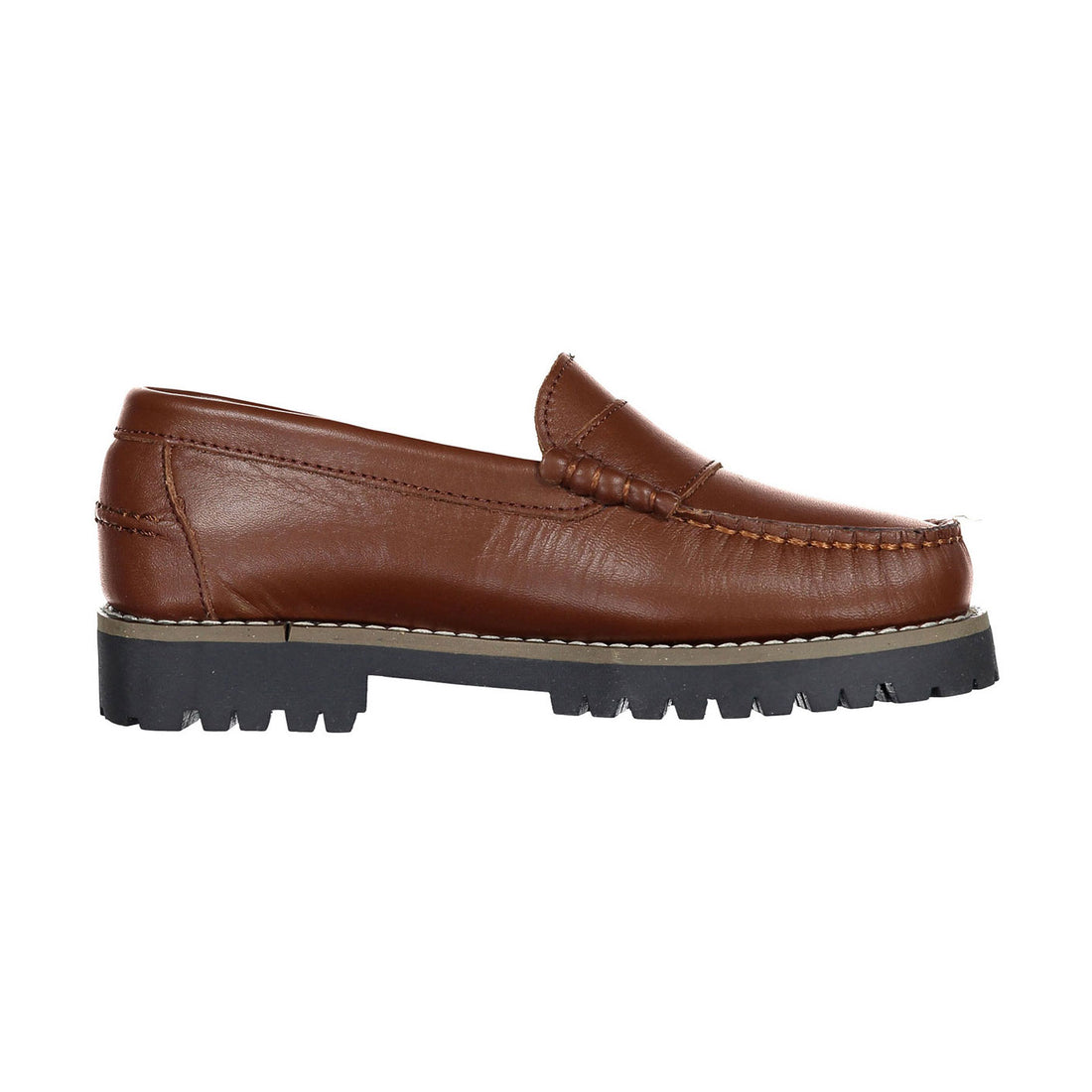 Ladida Shoes Luggage Leather Chunky Loafers