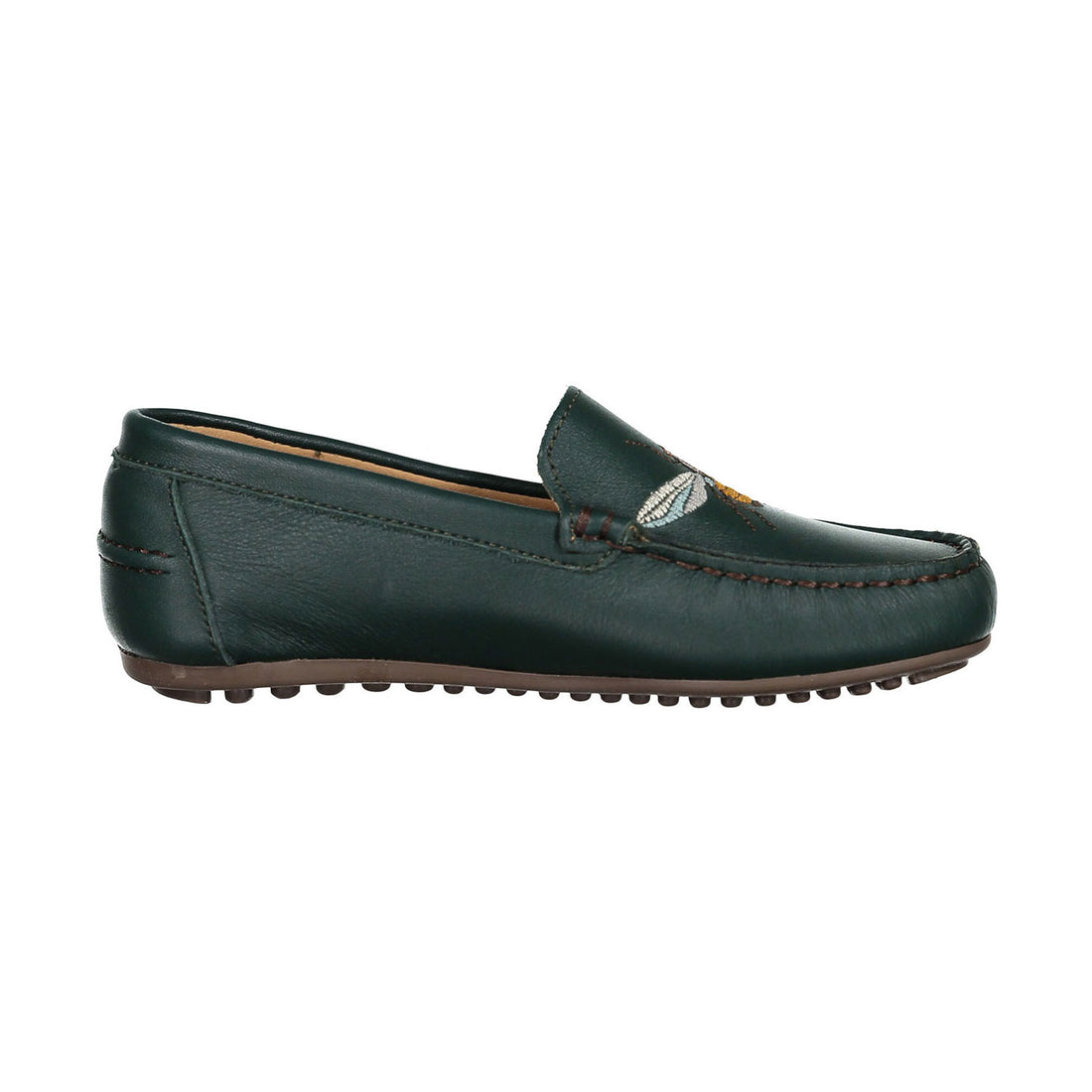 Ladida Shoes Emerald  Bee Embroidered Loafer