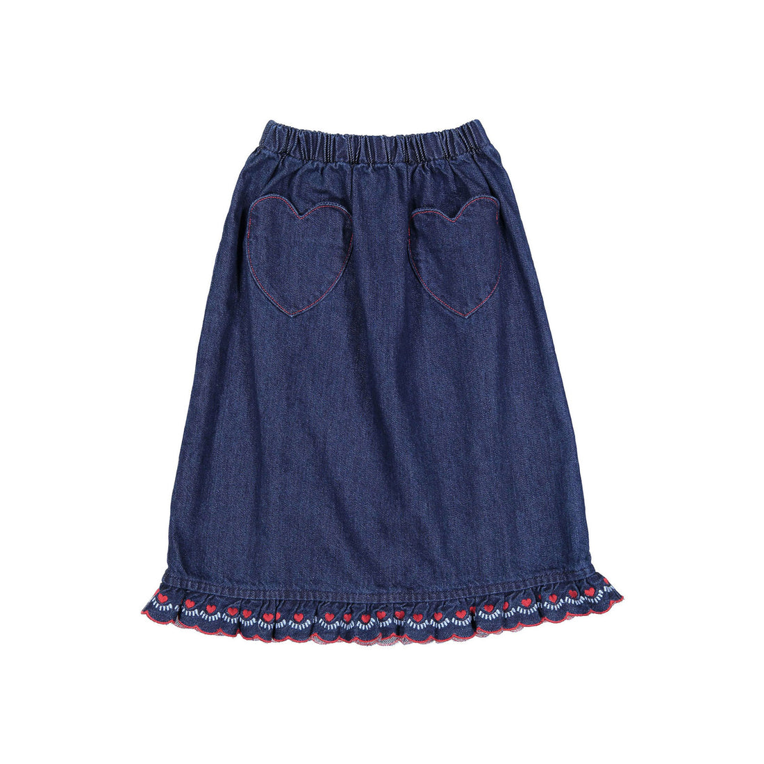 Bebe Organic Denim Tessa Long Skirt