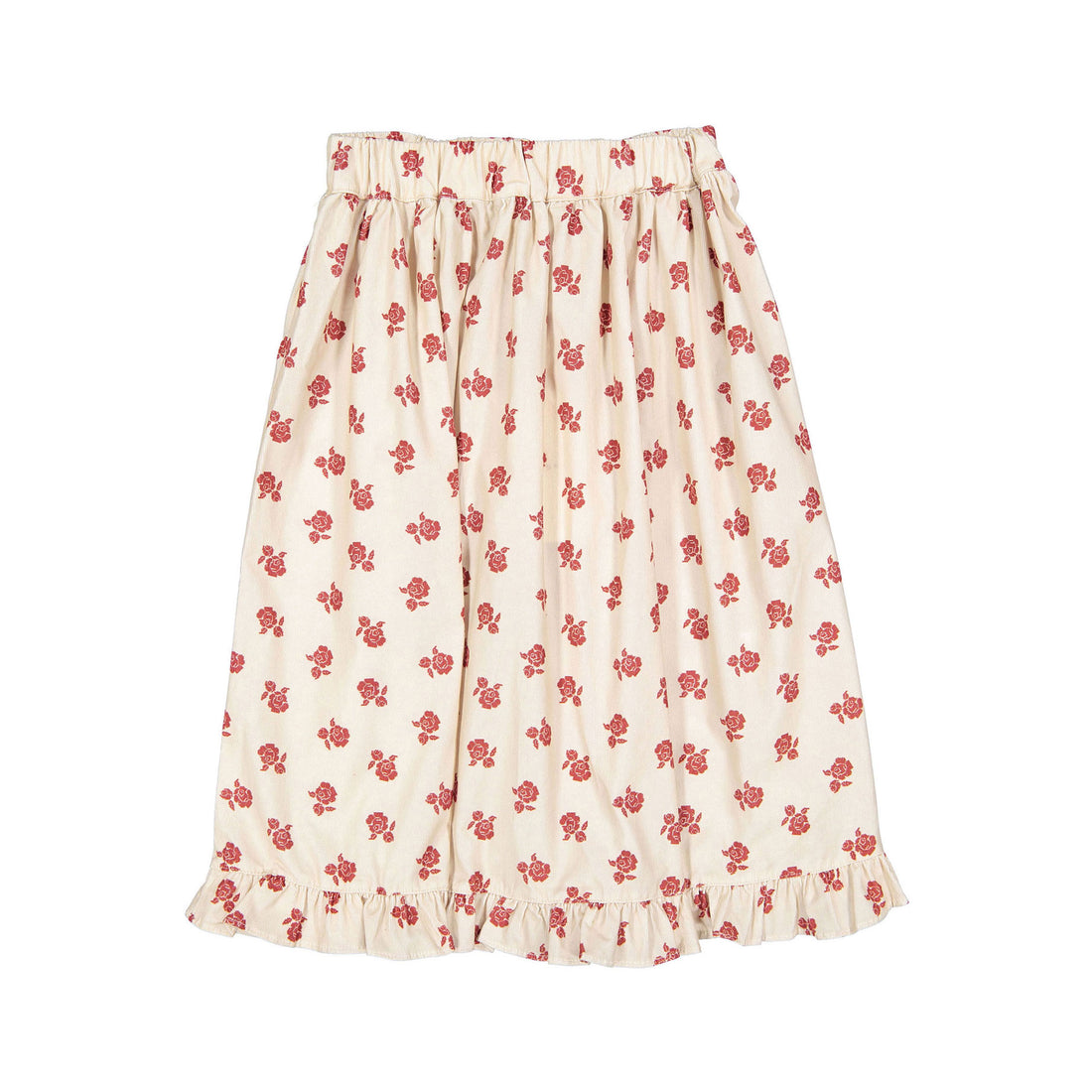 Mipounet  Ecru/Rio Red Adela Corduroy Special Skirt
