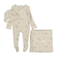 Ladida Layette Acorn Romper + Hat + Blanket