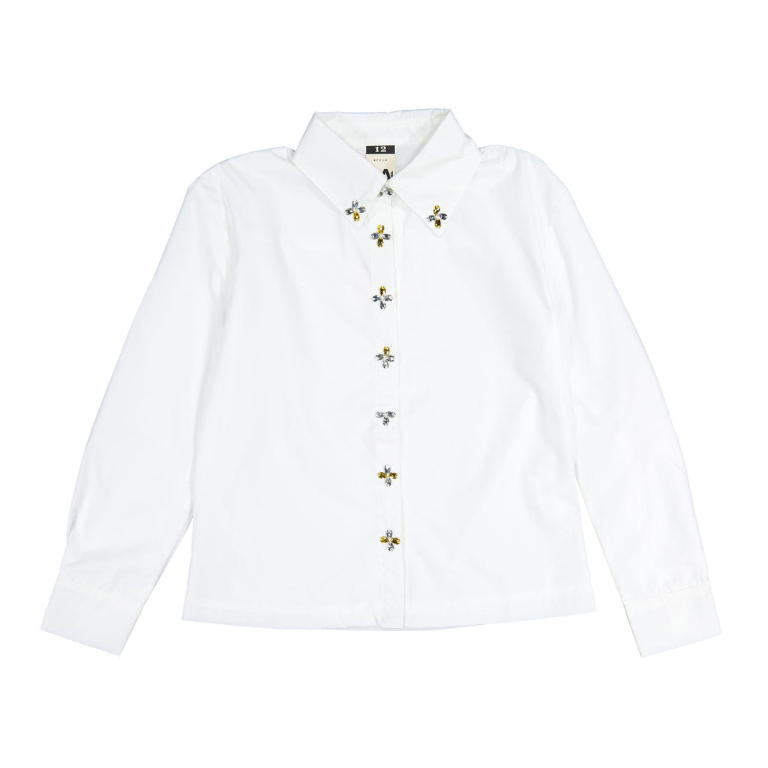 A4 White Embellished Blouse