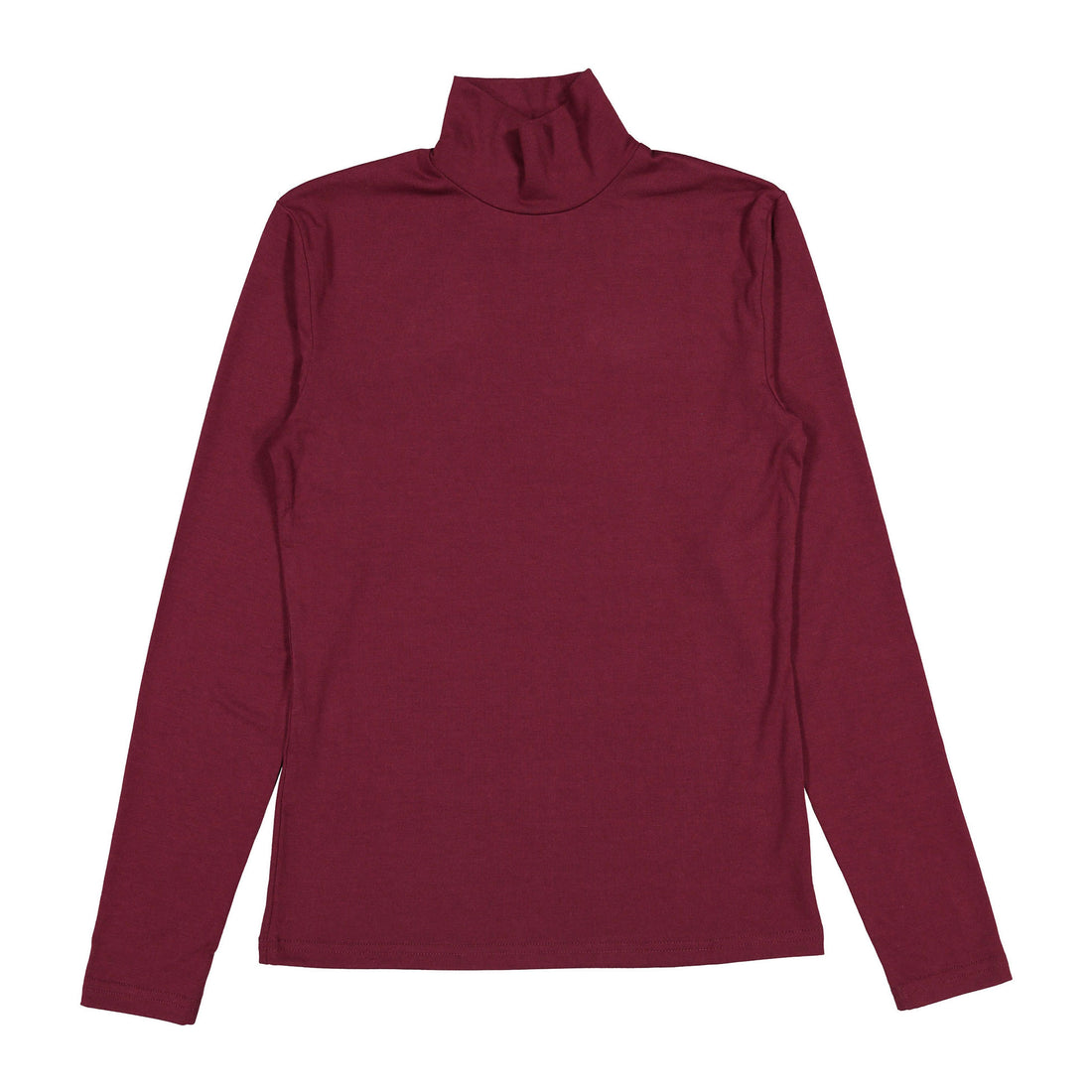 Ava and Lu Burgundy Solid Turtleneck
