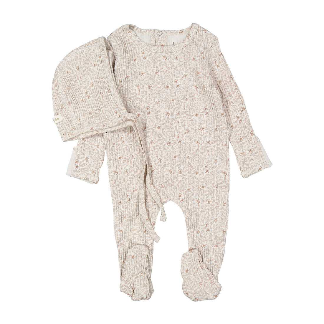 Ladida Layette Mauve Liana Romper + Bonnet