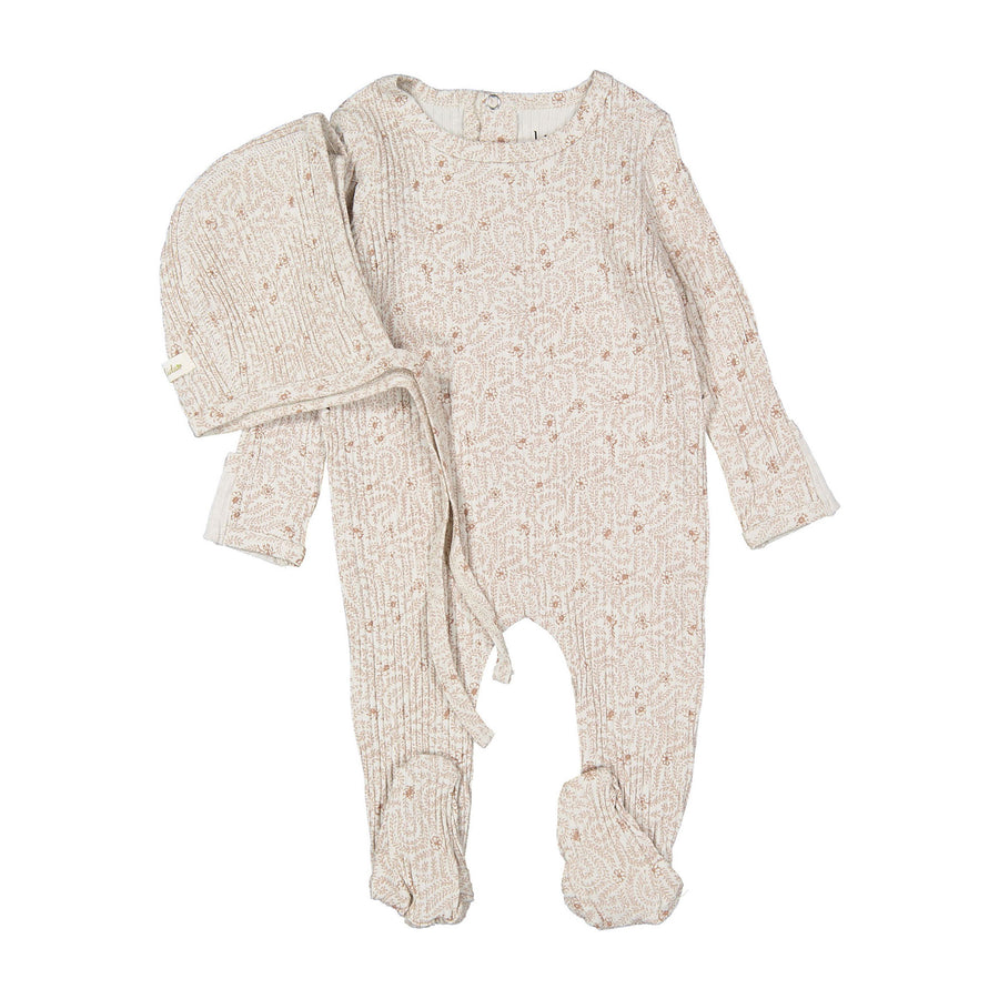 Ladida Layette Mauve Liana Romper + Bonnet