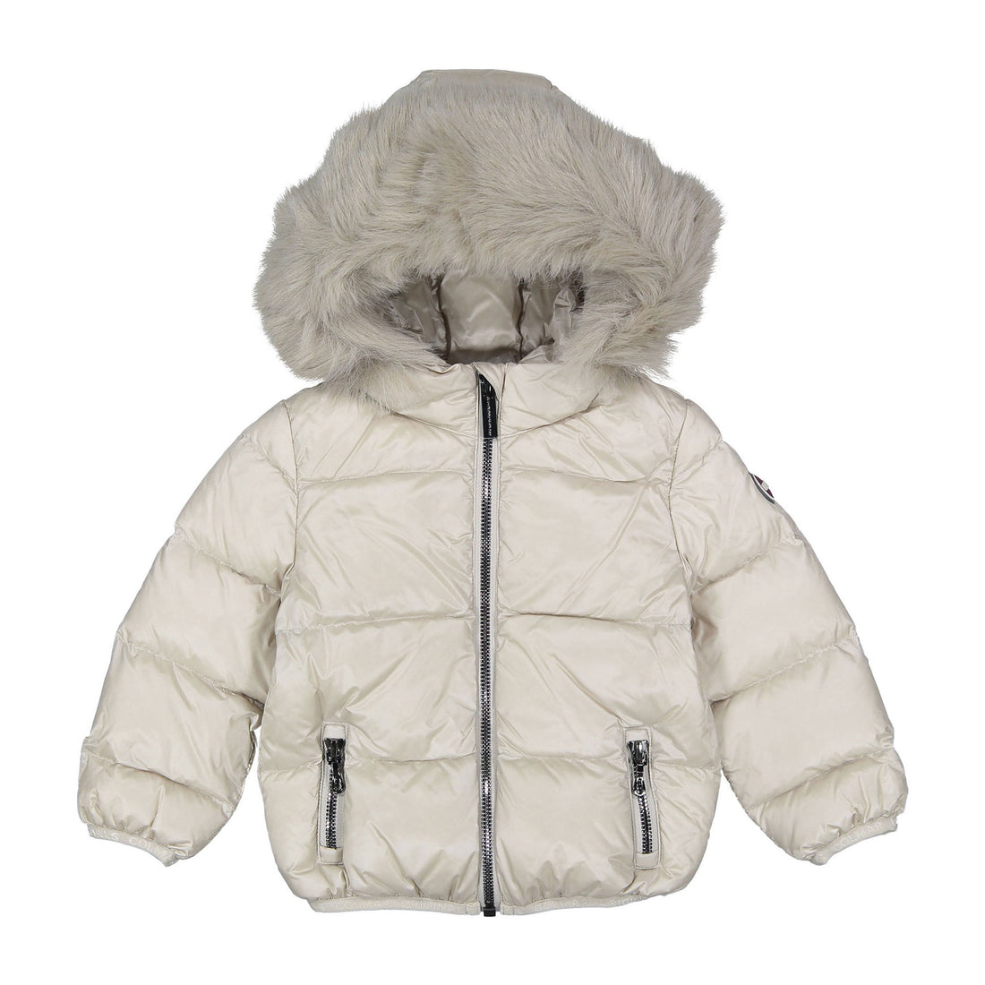 Colmar Cream Fur Hooded Baby Jacket