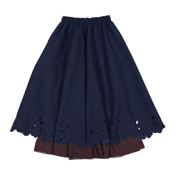  Navy Mindy Drop Skirt