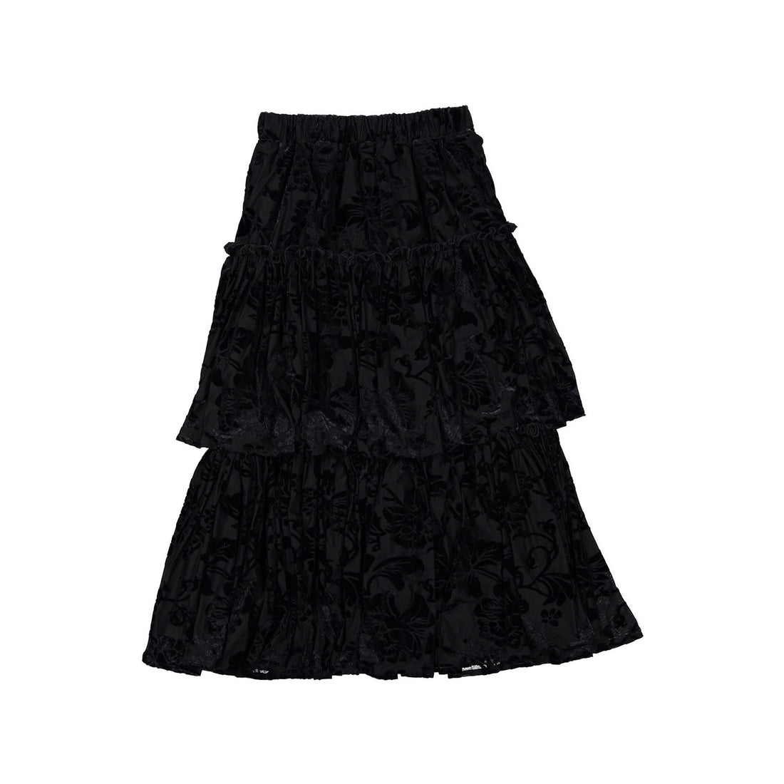 Olivia Rohde Black Floral Lace Skirt