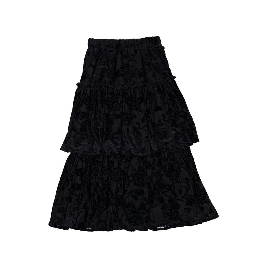Olivia Rohde Black Floral Lace Skirt