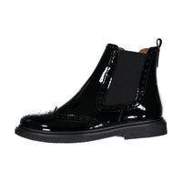 Papanatas Black Patent Leather Chelsea Bootie
