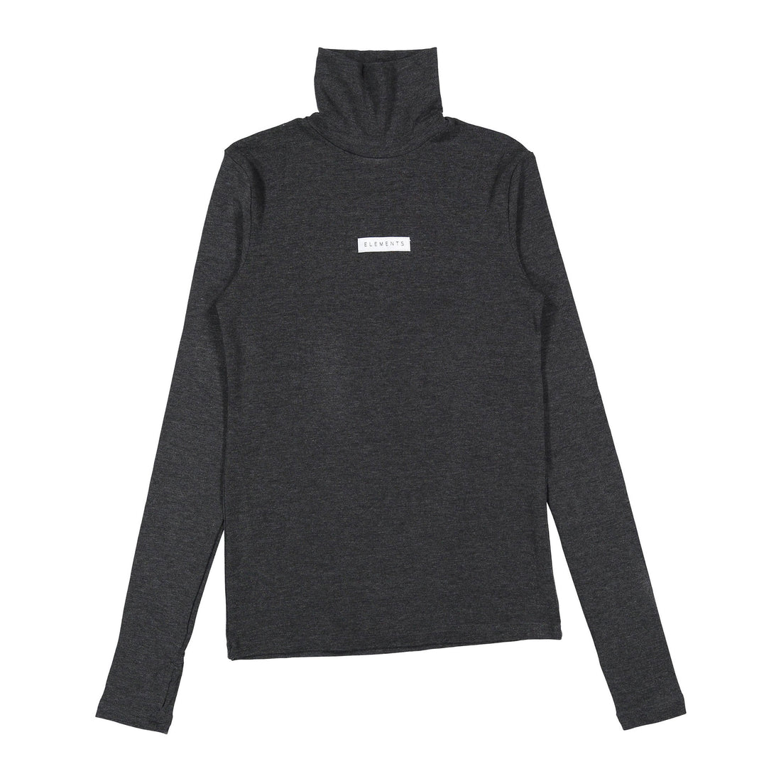 ELEMENTS Dark Gray Satin Logo Trutleneck