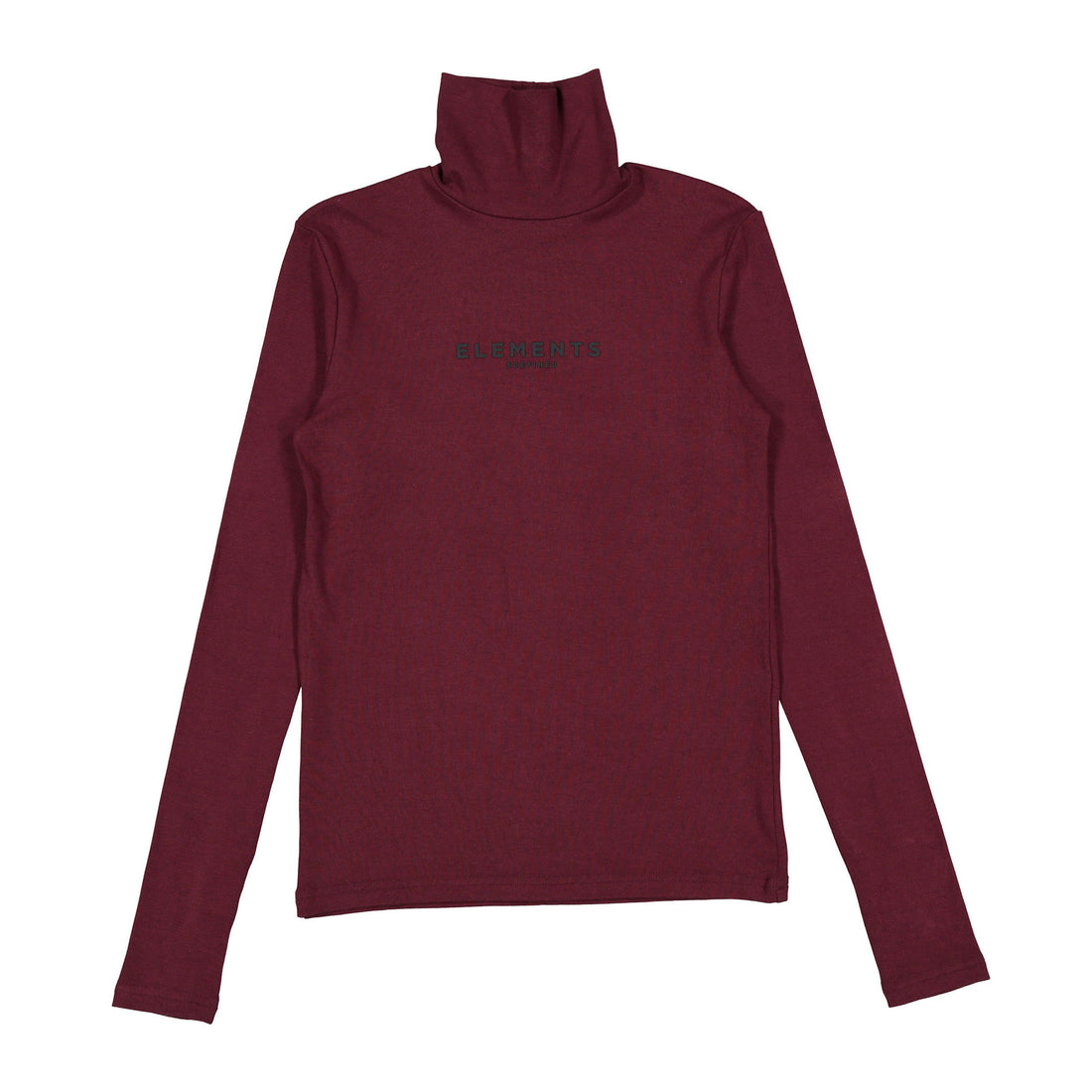ELEMENTS Maroon Chest Logo Turtleneck