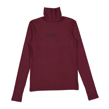  Maroon Chest Logo Turtleneck