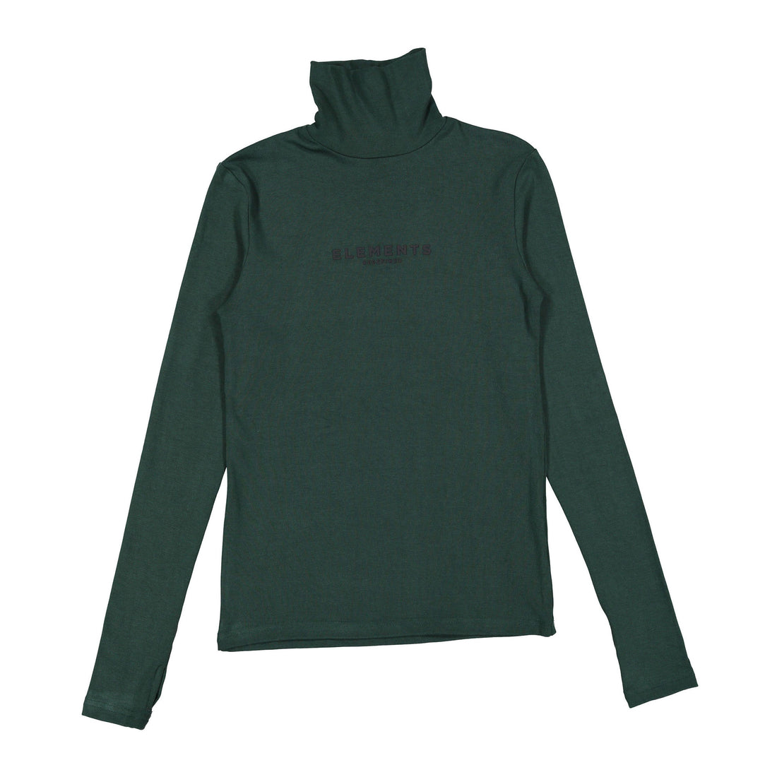 ELEMENTS Forest Green Chest Logo Turtleneck