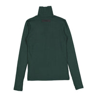 ELEMENTS Forest Green Chest Logo Turtleneck
