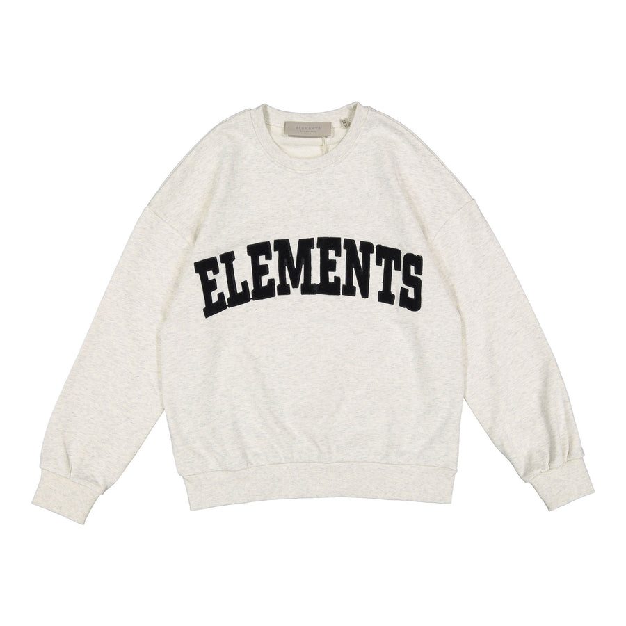 ELEMENTS Ivory Logo Crew Neck Sweatshirt