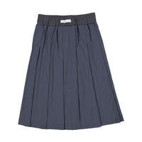 ELEMENTS Slate Tafetta Pleated Knee Length Skirt