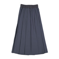 ELEMENTS Slate Taffeta Pleated Midi Skirt