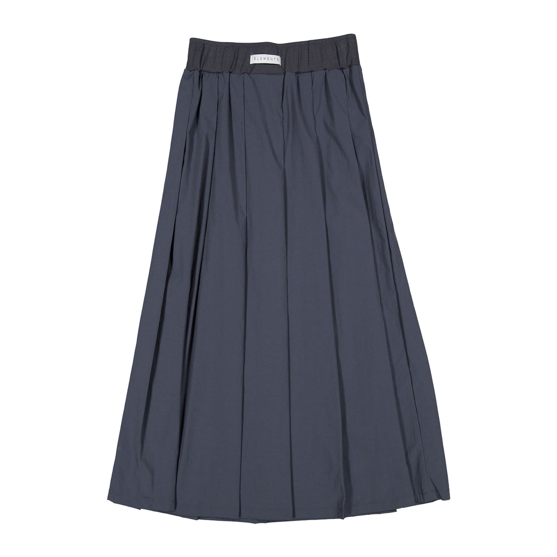 ELEMENTS Slate Taffeta Pleated Midi Skirt