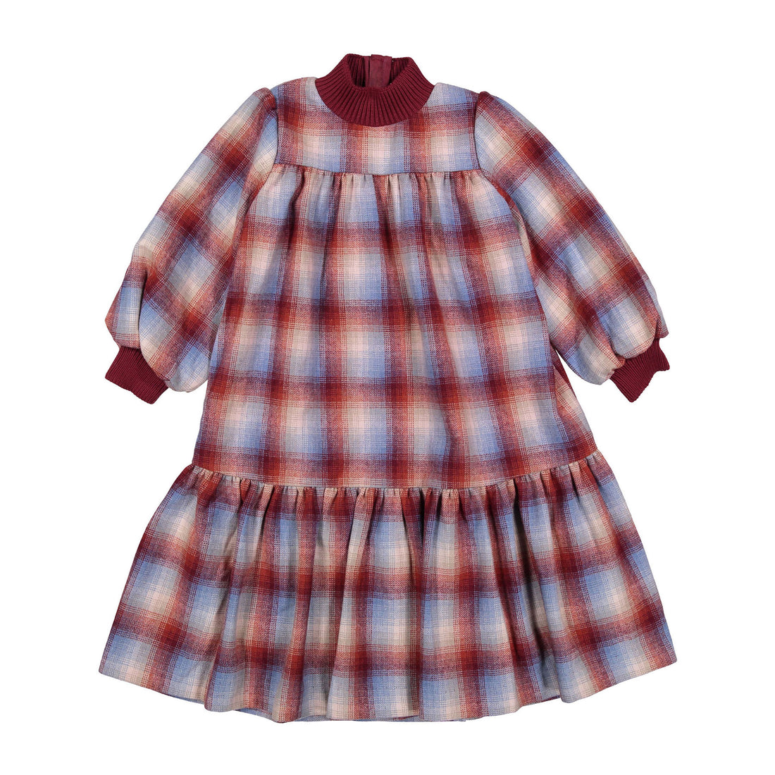 The Middle Daughter Cranberry & Blue Moon Check Word Of Mouth Special Dress