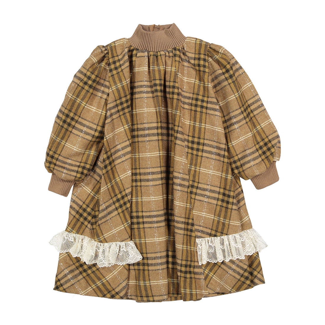 The Middle Daughter Nut Brown Check The Inside Scoop Special Dress