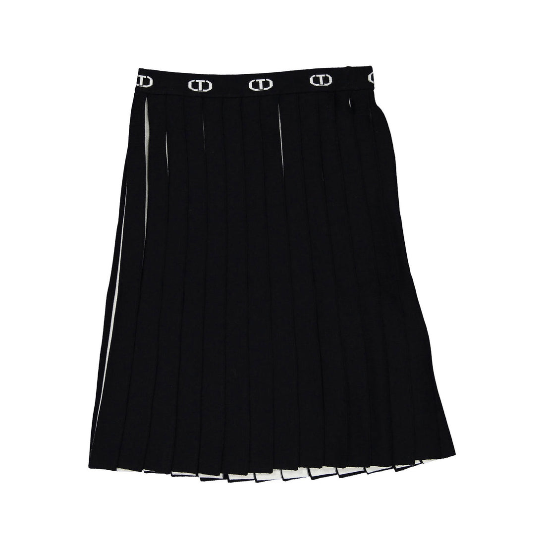 Twinset Black/Off White Knit Skirt
