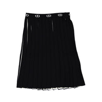 Twinset Black/Off White Knit Skirt