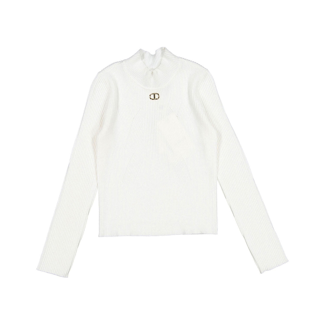 Twinset Off White Knit Turtleneck