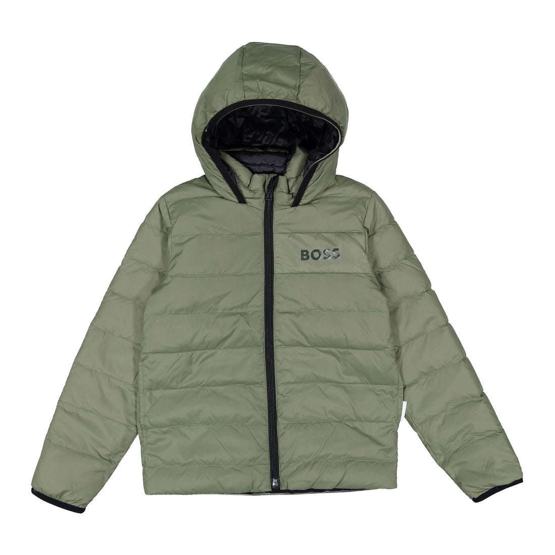 Hugo Boss Green Reversible Puffer Jacket