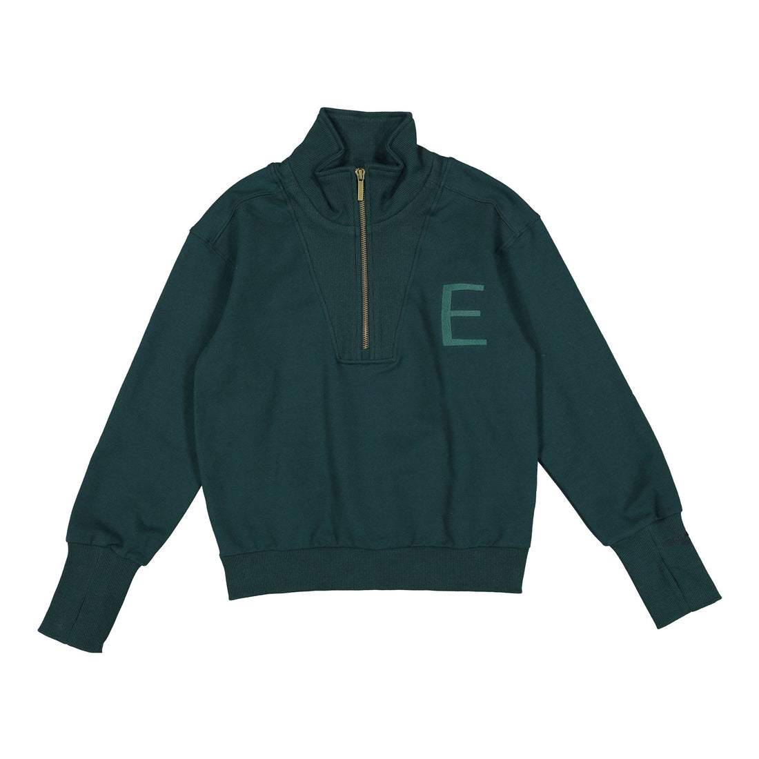 ELEMENTS Emerald Green Polo Half Zip Sweatshirt