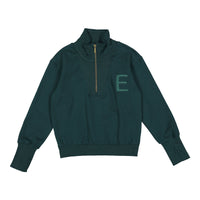 ELEMENTS Emerald Green Polo Half Zip Sweatshirt