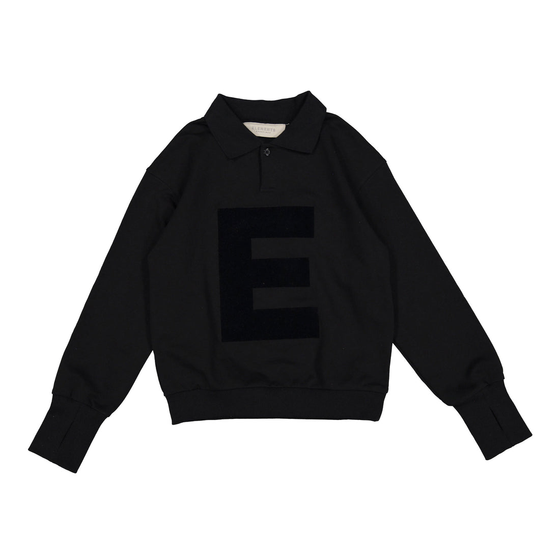 ELEMENTS Black E  Polo Sweatshirt