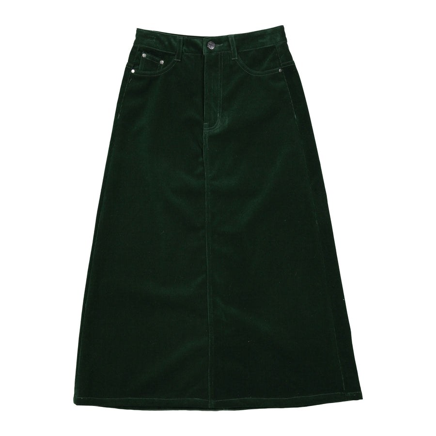 ELEMENTS Green Corduroy Maxi Skirt